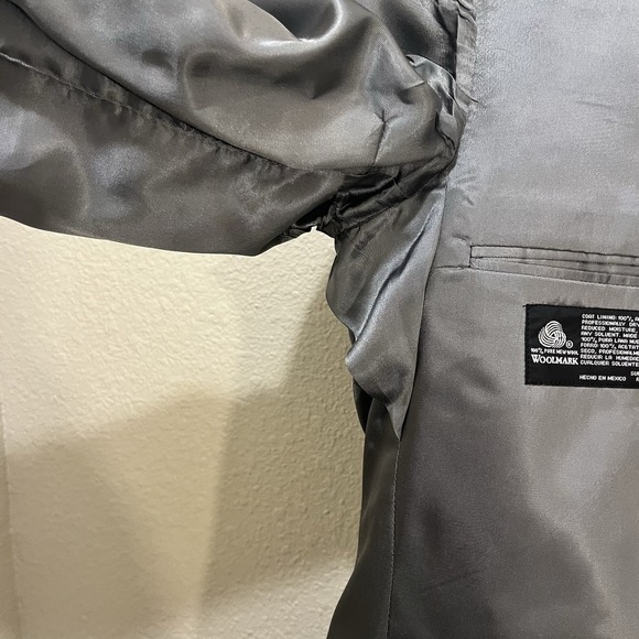 Stafford Woolmark Tuxedo Jacket Pant Bow Tie Cummerbund Black Men's 42L Wedding - Picture 8 of 16